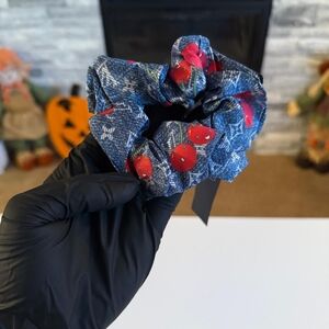 Louis Vuitton x Takashi Murakami Cherry Denim Scrunchie Hair Accessory
